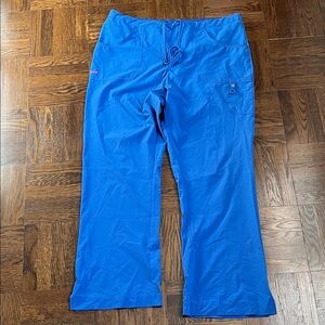 Blue Drawstring Scrub Pants